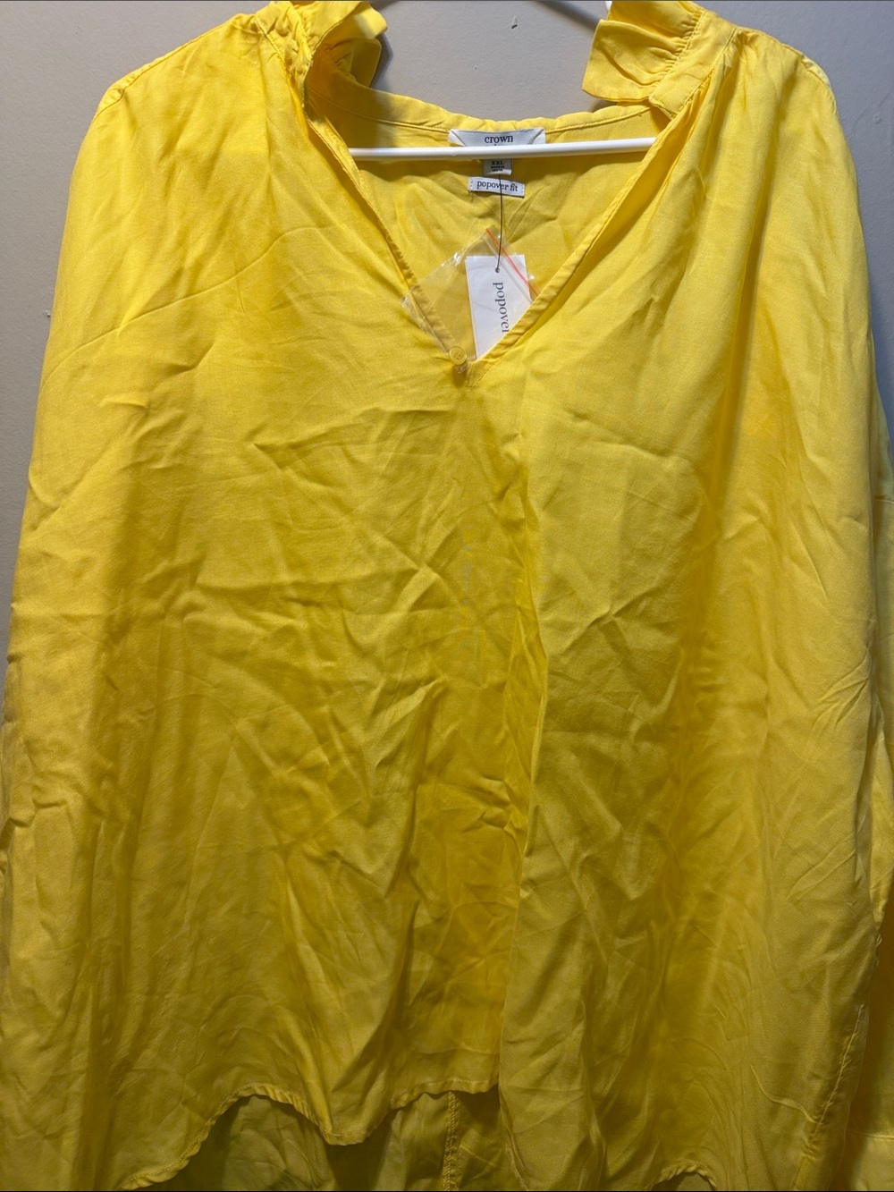 Crown Bright Yellow V-Neck Tunic Top